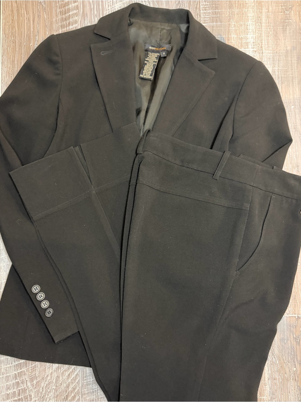 BCBGMaxAzria Black Two-Piece Women’s Classic Suit Jacket and Trousers
